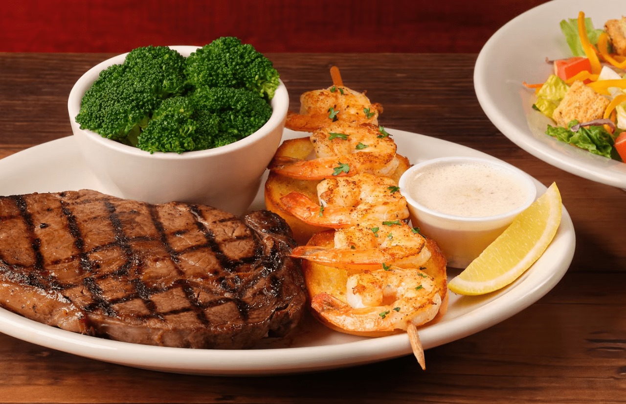 Ribeye 12oz & Grilled Shrimp